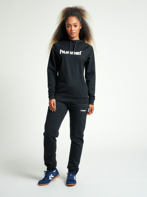 Hummel GO Cotton Logo Hoodie női kapucnis pulóver – Fekete